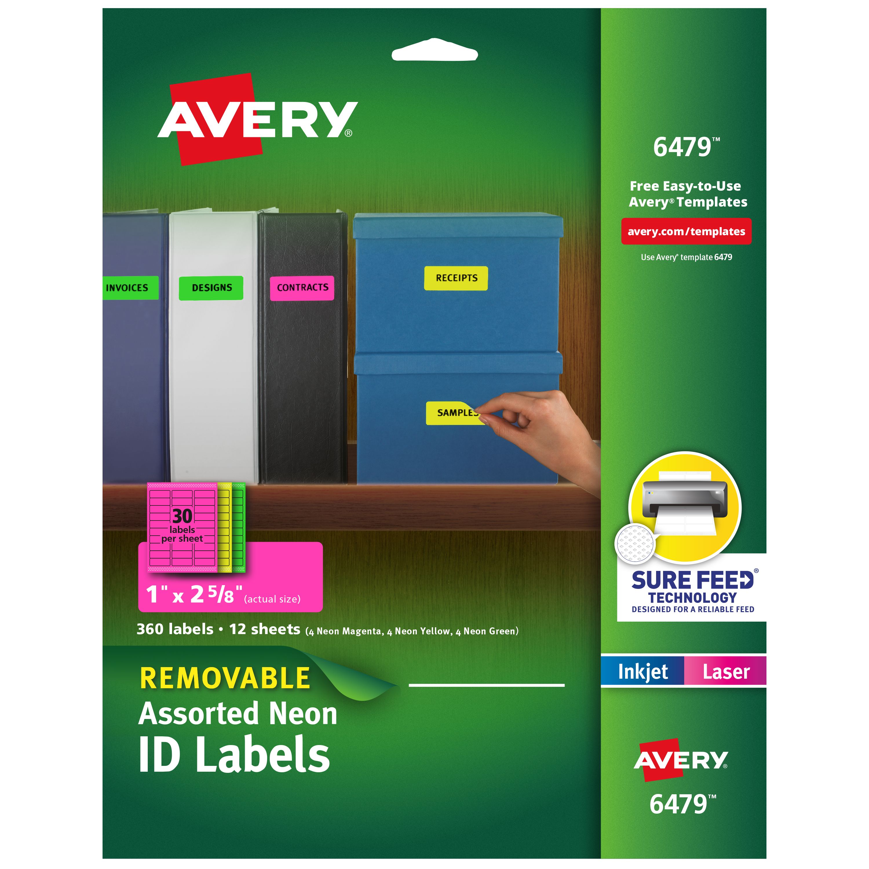 Neon Removable Labels, 1